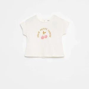 T-shirt à manches courtes avec print BLANC