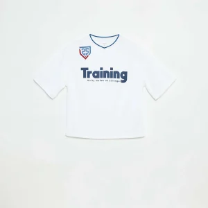 Tee-shirt type sport américain BLANC