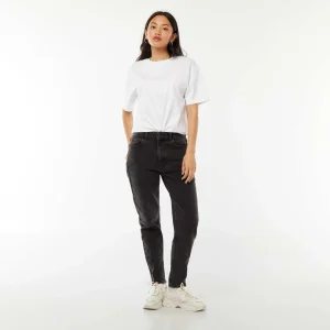Jean coupe mom - L30 NOIR