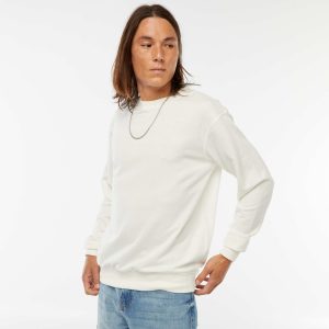 Sweat uni en molleton léger BLANC