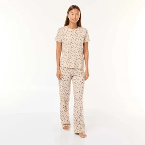 Ensemble pyjama t-shirt + pantalon - 2 pièces MARRON
