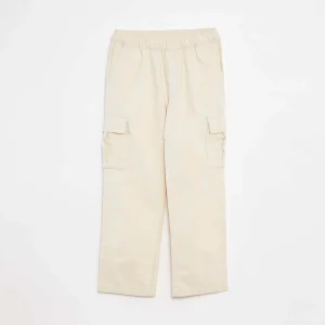Pantalon multipoche avec taille ajustable BLANC