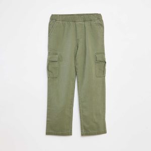 Pantalon multipoche avec taille ajustable VERT