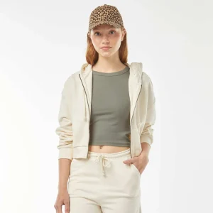 Sweat cropped à capuche BEIGE