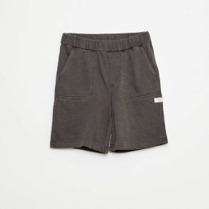 Bermuda fluide en french terry NOIR