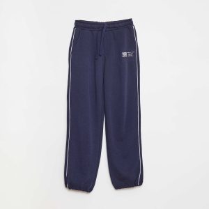 Jogging en french terry avec biais contrasté BLEU
