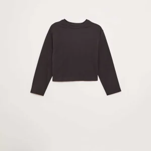 T-shirt en jersey manches longues NOIR