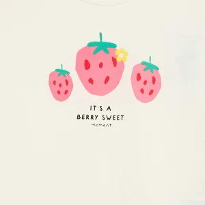 T-shirt imprimé manches longues BLANC