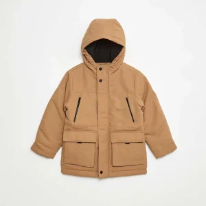Parka à capuche déperlante BEIGE