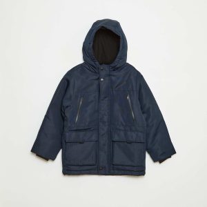 Parka à capuche déperlante BLEU