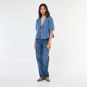 Jean straight taille haute STONE