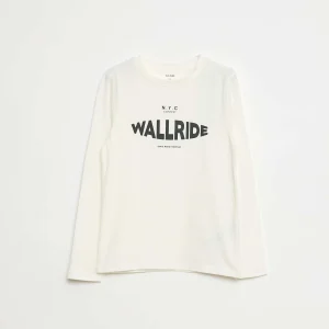 T-shirt imprimé fantaisie à manches longues BLANC