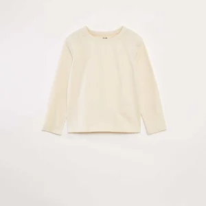 T-shirt manches longues uni BLANC