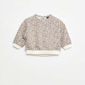 Pull polaire à motif BLANC