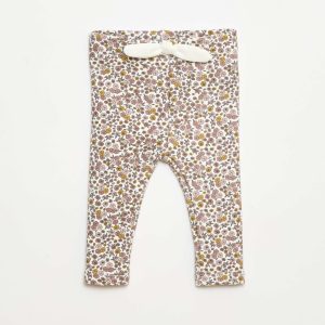 Legging fourré en molleton avec nœud BLANC
