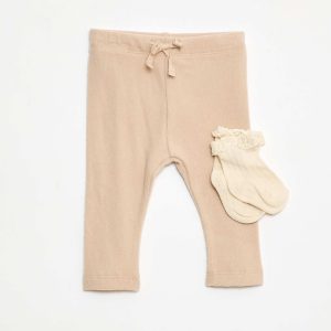 Legging en maille doudou BEIGE