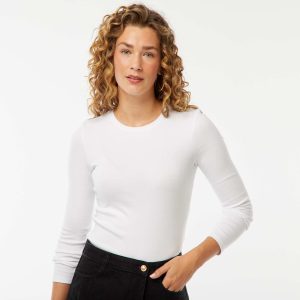 T-shirt à manches longues BLANC