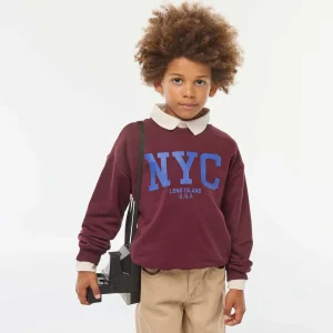 Sweat loose avec imprimé MARRON