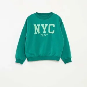 Sweat loose avec imprimé VERT