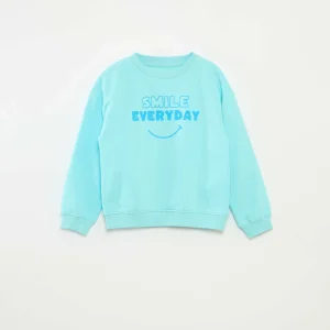 Sweat loose avec imprimé BLEU