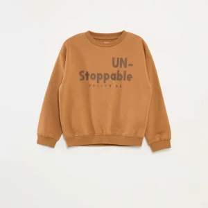 Sweat loose avec imprimé MARRON