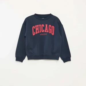 Sweat loose avec imprimé BLEU