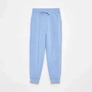 Jogging uni avec taille élastiquée BLEU