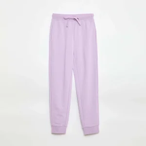 Jogging uni avec taille élastiquée VIOLET