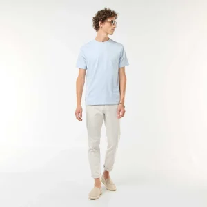 Pantalon en maille piquée uni BLANC