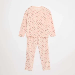 Ensemble de pyjama en polaire sweat + pantalon - 2 pièces ROSE