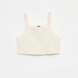 Débardeur en crochet BLANC