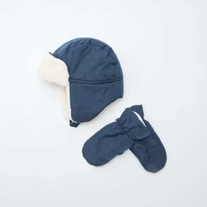 Ensemble chapka + moufles BLEU
