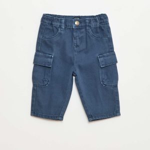 Pantalon paper bag BLEU
