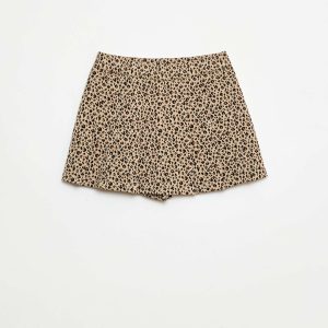 Jupe maille léopard BEIGE