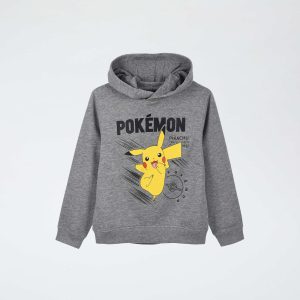 Sweat à capuche polaire 'Suncity' 'Pokémon' en coton NOIR