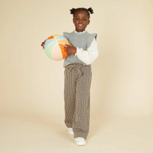 Pantalon large en maille Milano avec ceinture à nouer BEIGE