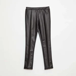 Legging long en simili NOIR