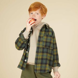 Chemise à carreaux en flanelle VERT