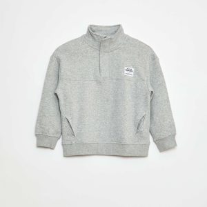 Sweat camionneur en molleton gratté GRIS