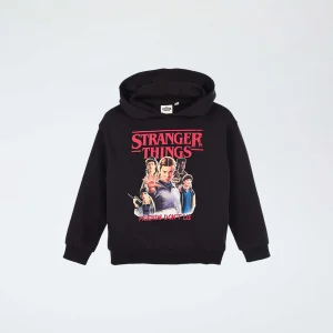 Sweat à capuche polaire 'Suncity' 'Stranger things' NOIR