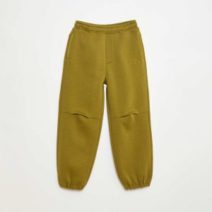 Pantalon jogging avec inscription brodée VERT