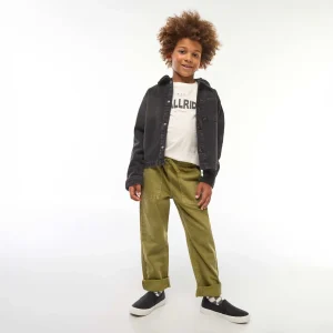 Jean à taille élastiquée KAKI