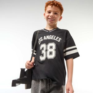 T-shirt esprit baseball NOIR