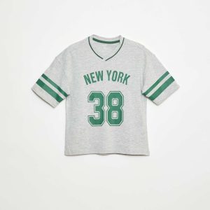 T-shirt esprit baseball GRIS