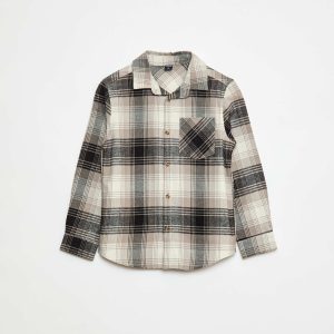 Chemise à carreaux en flanelle NOIR