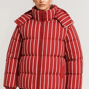 Doudoune Femme | Motif Rayé Coupe Oversize | Style Moderne pour Hiver