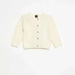 Gilet en maille tricot BLANC