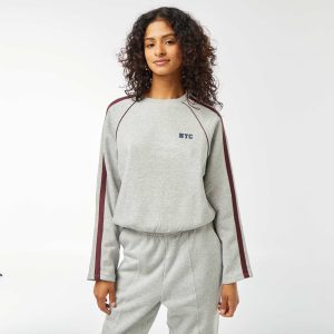 Sweat chiné esprit sportswear GRIS