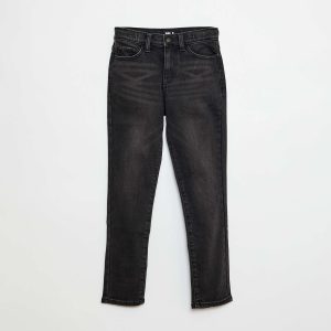 Pantalon denim stretch fit slim en coton GRIS
