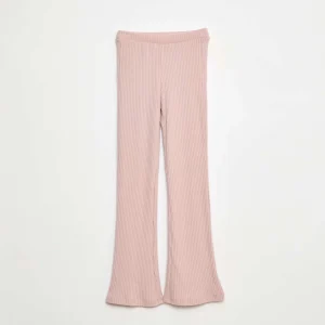 Pantalon flare en coton uni VIOLET
